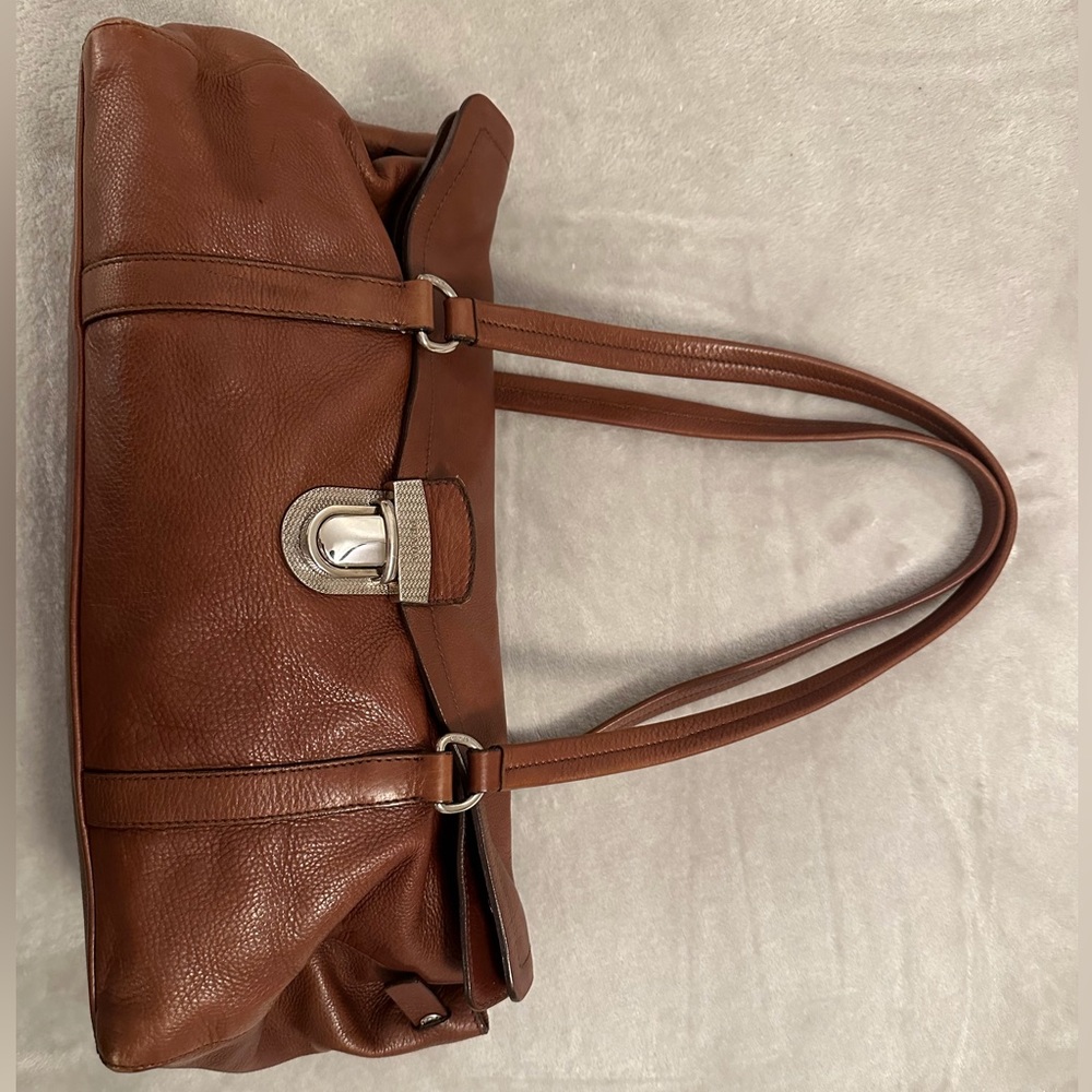 PRADA Vitello Genuine Leather Shoulder Bag